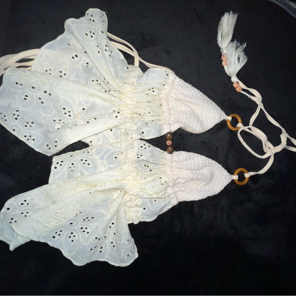 SHEIN White Lace Tank Top